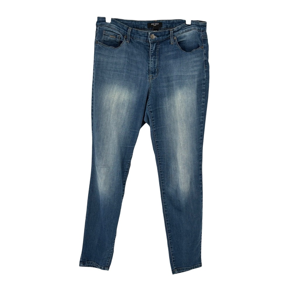 Nine West Jeans Gramercy Skinny‎ Jeans Medium Wash Blue 12